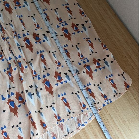 Anthropologie Dolan Left Coast Printed A-line Midi Roll Tab Sleeve Dress, size S - Picture 7 of 10